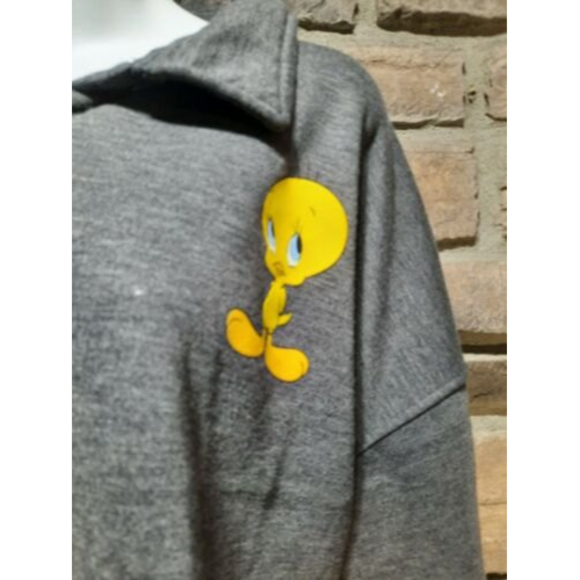 Loony Tunes Tweet Gray Pullover Sweatshirt Size Xl Extra Large - Picture 2 of 9